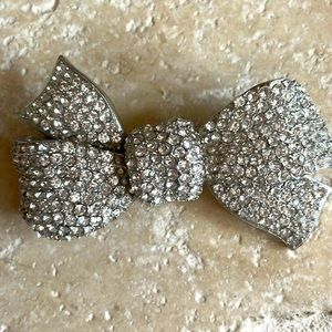 Vintage rhinestone bow broach